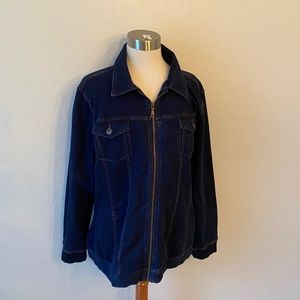 Womens D&Co. Denim+Company Jean Jacket XL